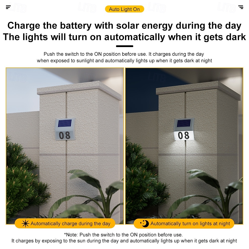 1PC Solar Outdoor Wall Light for Courtyard Garden Fence Household and Garden Number Light 2026 - $26.99 –P14