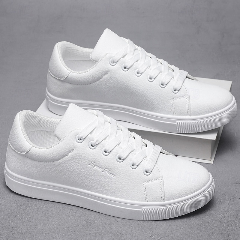 Scarpe da ginnastica basse bianche da uomo, scarpe casual stringate per camminare, scarpe comode e minimaliste per viaggiare e per l'uso quotidiano. del 2026 a $34.99 –P5