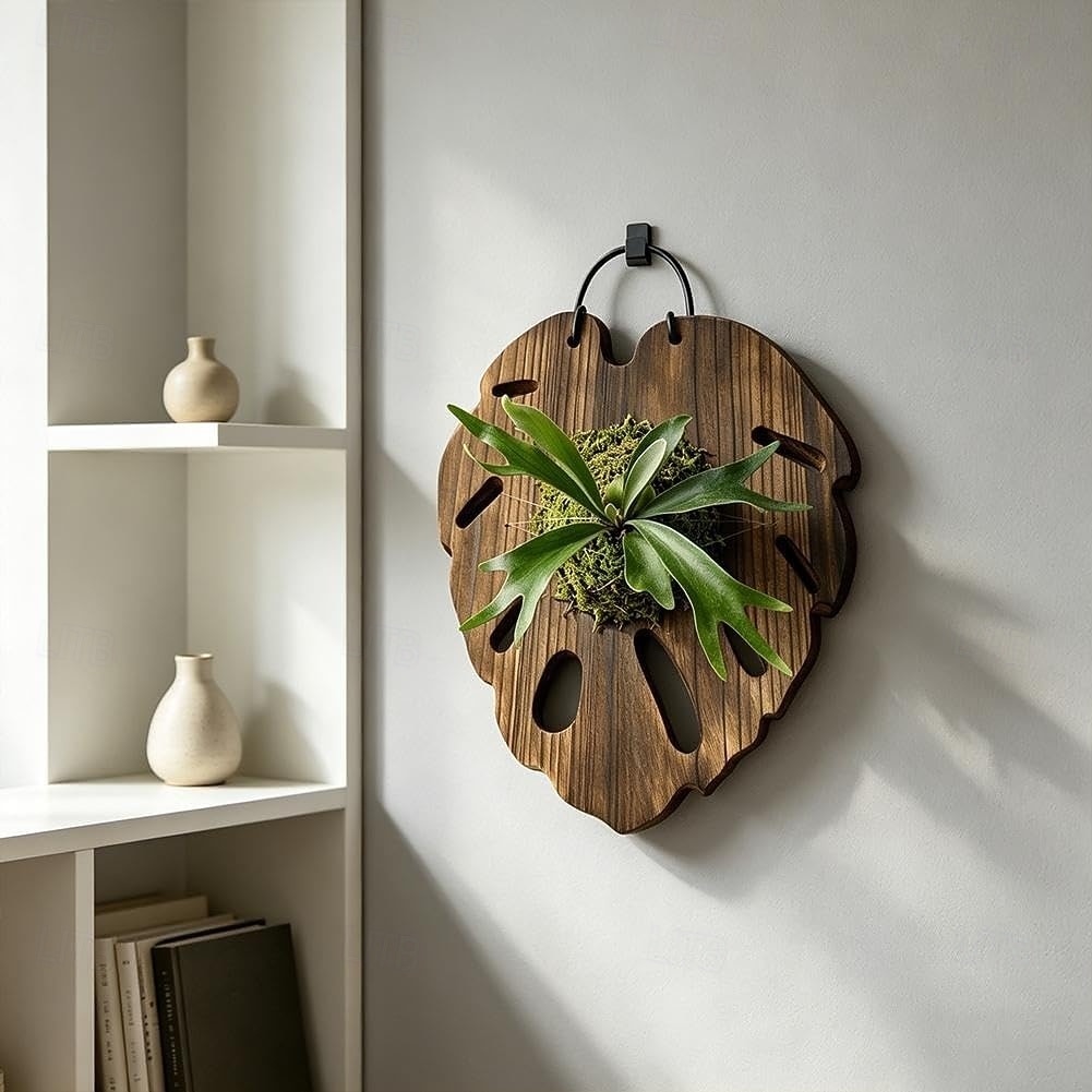 Bevestigingsplank voor varens, zeshoekige houten ophangbasis met voorgeboorde gaten voor verticale tuinen, stevige plantenhouder van Chinees sparrenhout voor epifytische planten, wanddecoratie 2026 - $16.99 –P3
