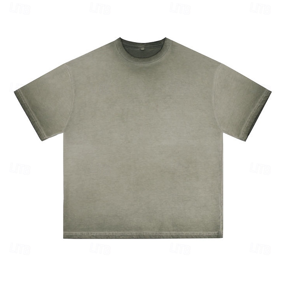 Men's Blue Collar Daddy Dirty Hands Busy Nights Cotton Acid Wash Shirt Heavyweight T-shirt Short Sleeve T shirt DTG Crew Neck Shirt Fashion Daily Street Holiday Clothing 2026 - $27.99 –P7