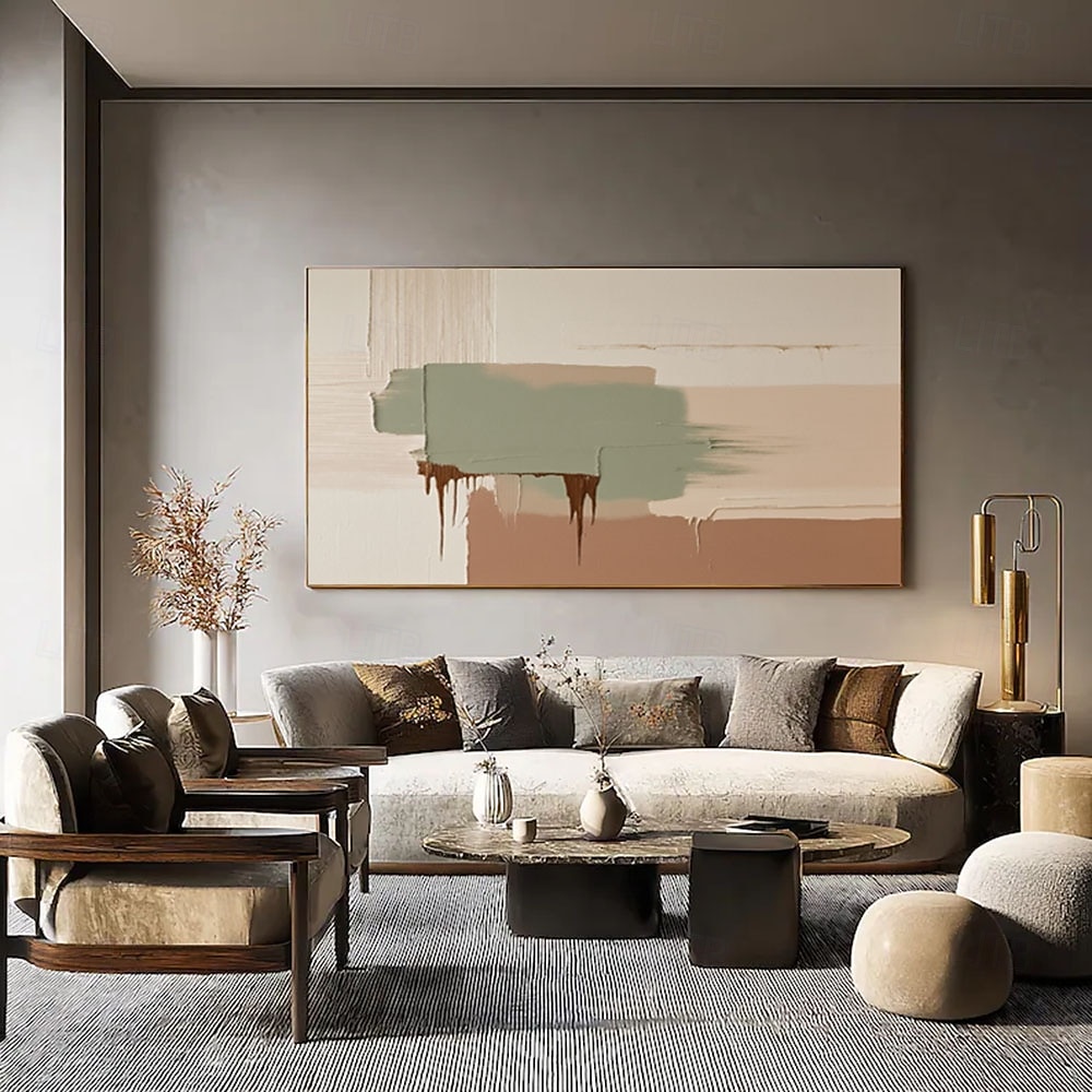 3D Textured Green Terracotta Abstract Art Plaster Block Texture Wall Decor Large Minimalist Palette Knife Art Earth Tone Wall Accent 2026 - $126.99 –P4