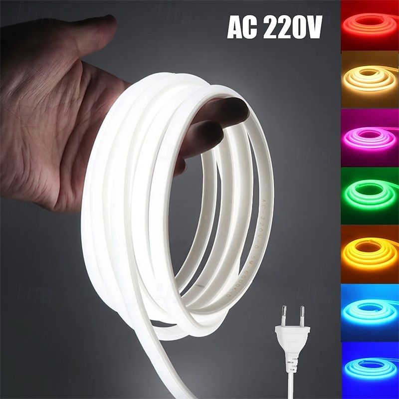 220V Dimmable COB LED Neon Strip Light Outdoor Waterproof Super Bright 280LEDs/M Flexible Lamp Garden Home Bar Decor 2026 - $8.99 –P4
