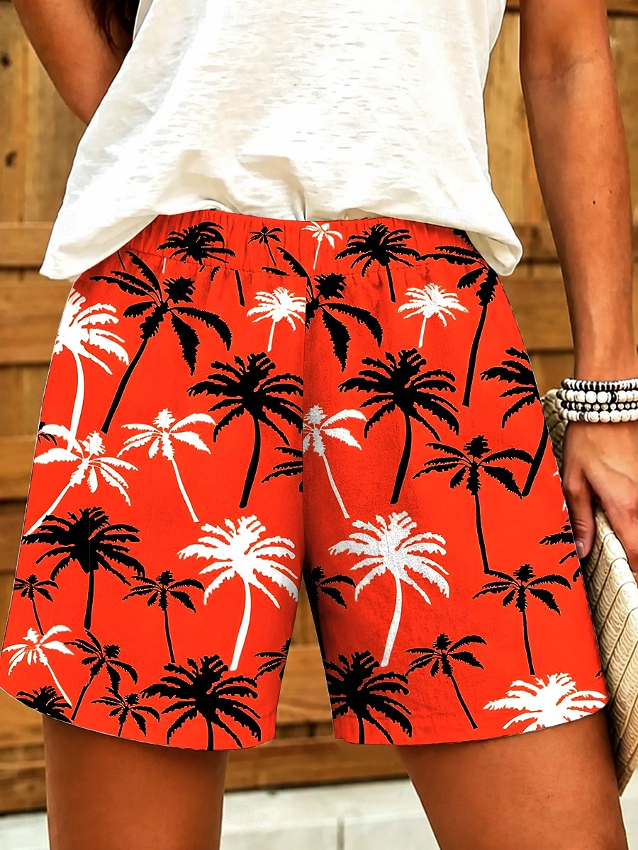 Dam Capribyxor Damasker Semester Vintage Hawaiisk Vadlängd Medium Midja Blommig Grafisk Tropisk Mönster Komfort Oelastisk Dagligen Utomhus Semester Gul Rubinrött Blå Sommar Vår Normal 2026 - $24.99 –P6