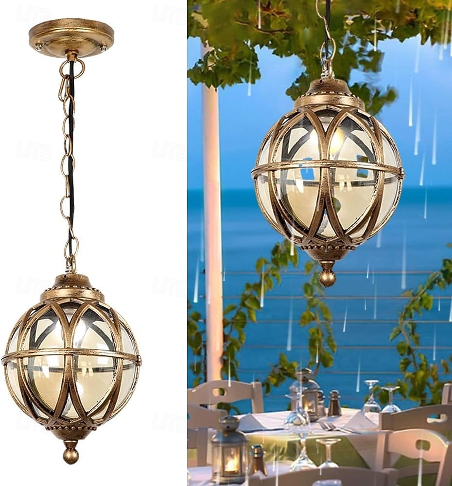 18 cm Hängelaternen-Design Pendelleuchte Metall Glas Vintage Nordischer Stil 110-240 V 2026 - $140.99 –P8