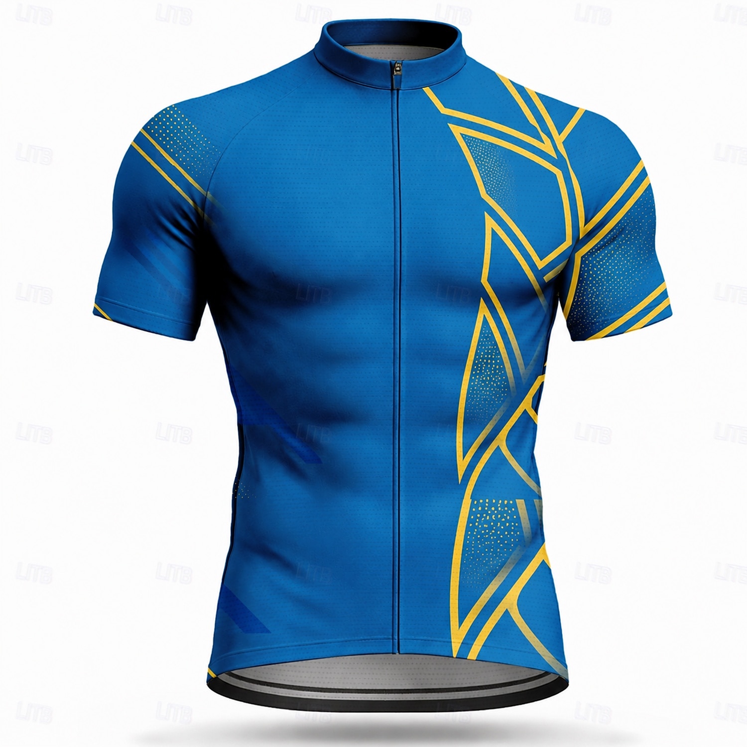 Da uomo Maglia da Ciclismo Geometrico Manica Corta Bicicletta Maglia Top con 3 tasche posteriori Resistente ai Raggi UV Asciugatura Rapida Con tasche Cerniera Frontale Gli sport Blu Rosso Verde del 2026 a $28.99 –P9