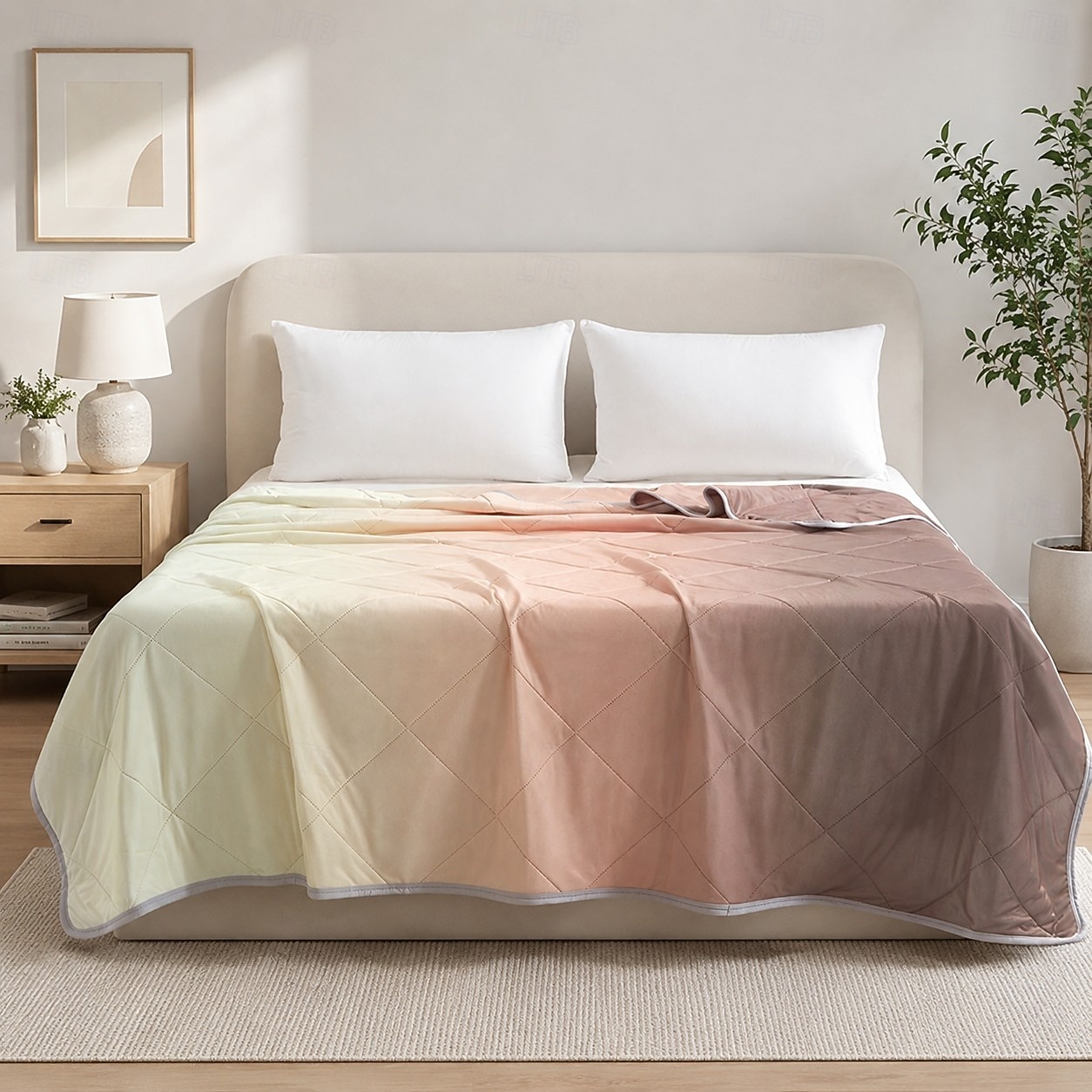 Cooling Blanket Summer Comforter Ice Silk Cool Quilt Lightweight Silky Soft Air Conditioning Blanket Breathable Reversible Gradient Summer Quilt for Hot Sleepers Bedroom 2026 - $21.99 –P6
