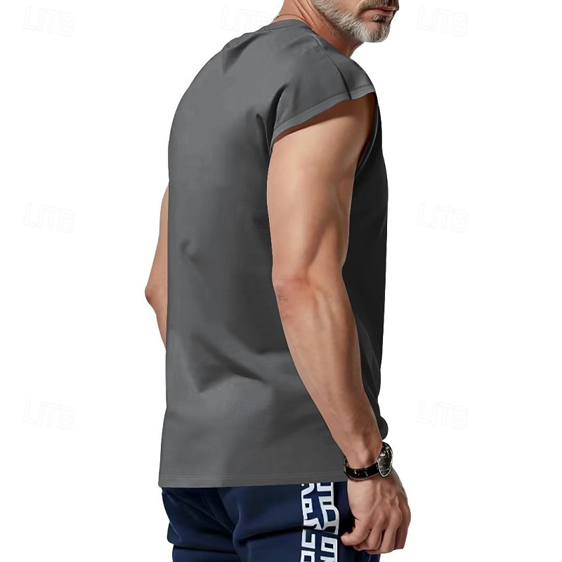 Men's Solid Colored Workout Tank Top Running Tank Top Gym Tank Top Summer Spring Classic Sleeveless Quick Dry Lightweight Moisture Wicking Breathable Gym Workout Active Training Exercise Black White 2026 - $15.49 –P20
