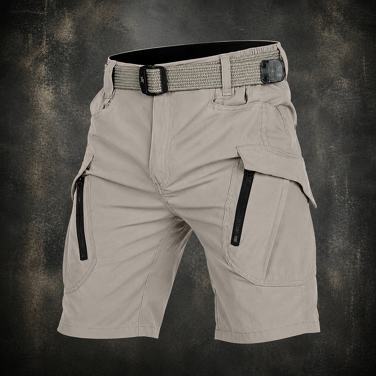 Men's Lightweight Cargo Shorts Comfort Waist Tactical Cargo Shorts Quick Dry Multi Pocket Plain Knee Length Casual Outdoor Streetwear Fashion Streetwear Khaki Black Inelastic 2026 - CHF27.53 –P1