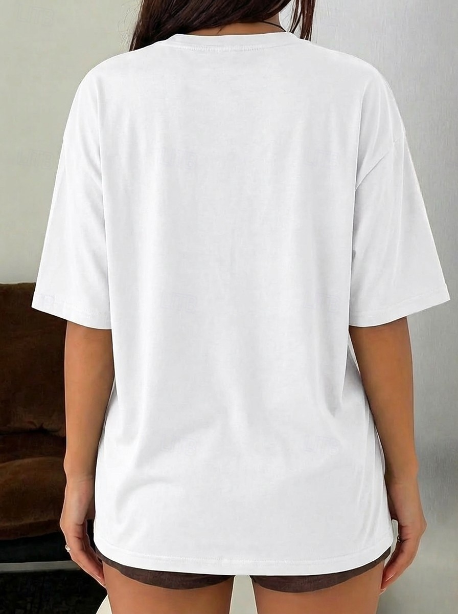 Women's T Shirt Tee Top Solid Color Stylish Classic Casual Half Sleeve Crew Neck Regular Tops Daily Sports Going out Black White Pink Light Brown Coffee Summer Spring 2026 - $19.99 –P6