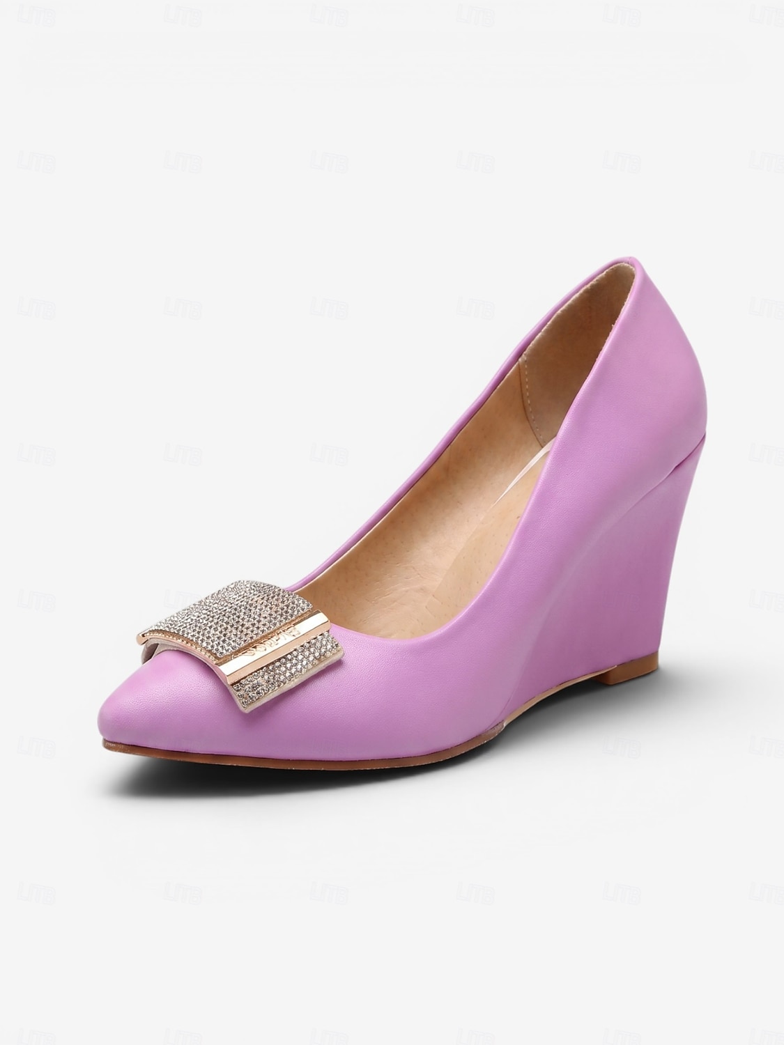 Décolleté con zeppa color nude da donna: eleganti scarpe con tacco da infilare, perfette per feste in giardino ed eventi all'aperto. del 2026 a $42.99 –P4