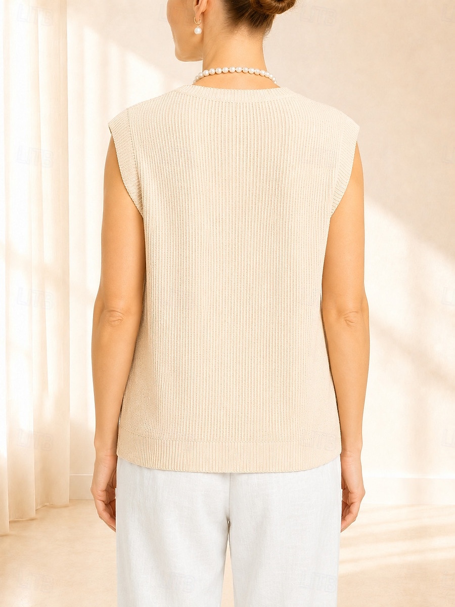 Women's T Shirt Tank Top Tee Top Striped Elegant Stylish Sleeveless Raglan Sleeves Crew Neck Regular Tops Daily Pink Sky Blue Apricot Summer Spring 2026 - $28.99 –P2