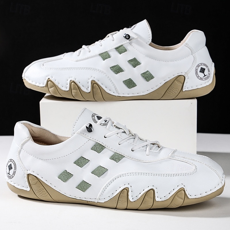 ανδρικά λευκά casual sneakers - ελαφριά, άνετα παπούτσια για περπάτημα με κορδόνια - αθλητικά παπούτσια με χαμηλό πάνω μέρος για καθημερινή χρήση, ταξίδια, εξορμήσεις το Σαββατοκύριακο και υπαίθριες δραστηριότητες 2026 - $42.99 –P4