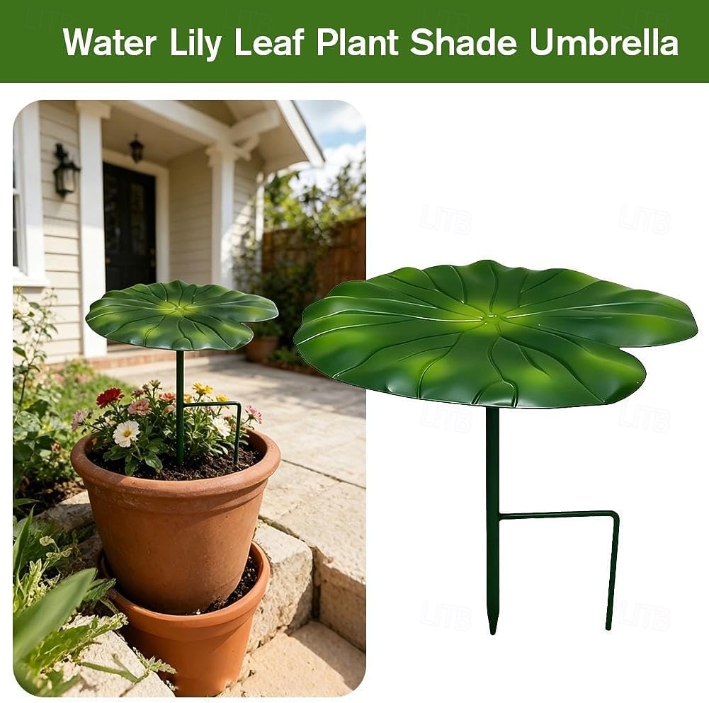 Ombrelle en forme de feuille de nénuphar, mini parasol imperméable en forme de feuille de nénuphar pour plantes en pot d'extérieur, 21 cm (8,27 pouces), protection pour pots de fleurs de 2026 ? $13.99 –P6