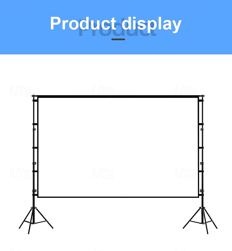 Projector Screen with Tripod Stand 100 120 Inch, 16:9 HD 4K Portable Outdoor Indoor Movie Screen with Carrying Bag, Height Adjustable Wrinkle-Free Projection Screen for Backyard Theater Camping 2026 - $125.99 –P14