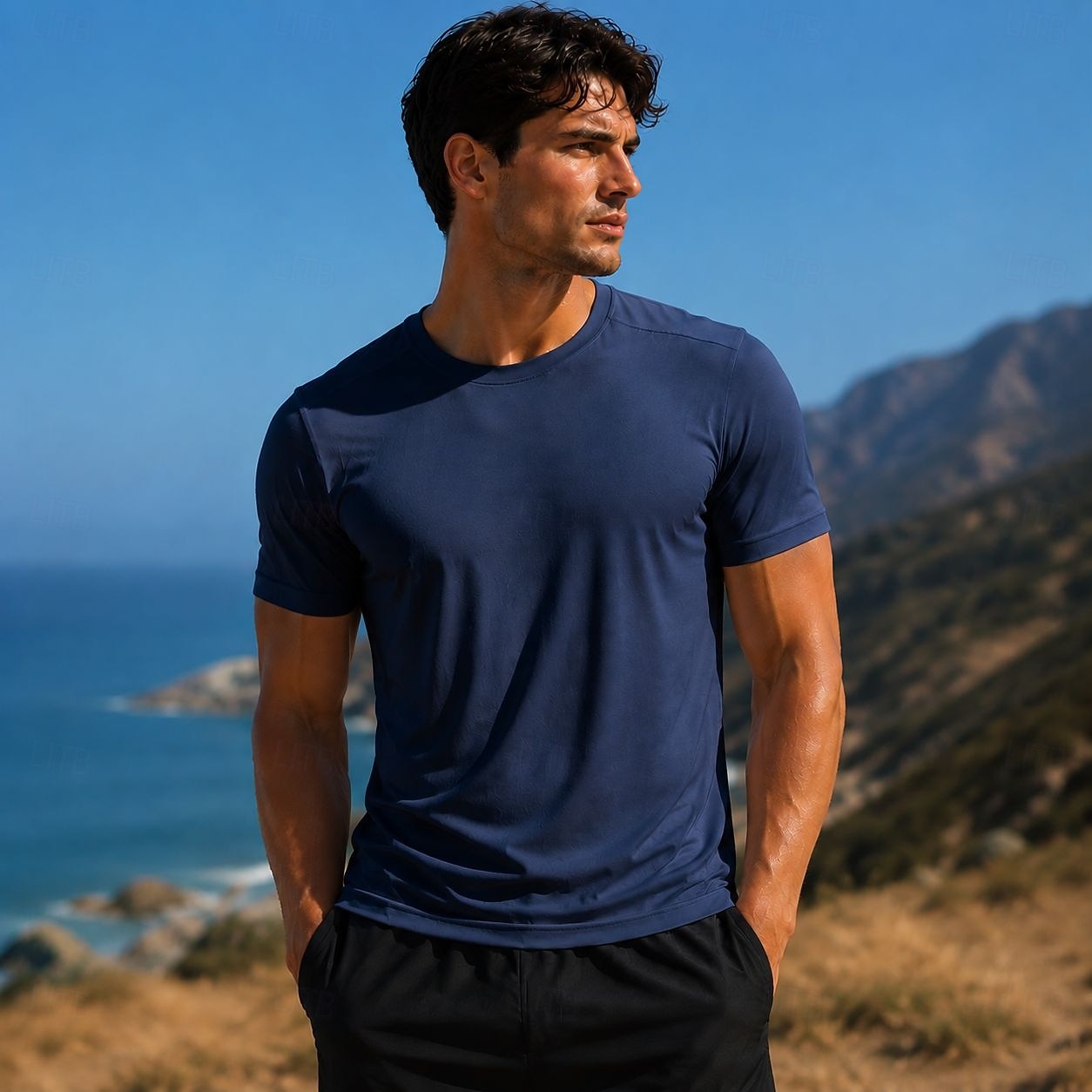 Men's T Shirt Tee Top Short Sleeve Crew Neck Summer Spring All Seasons Plain Casual Athletic Quick Dry Slim Basic Casual Daily Sports Black White Gray Top Tee for Men 2026 - $16.99 –P6