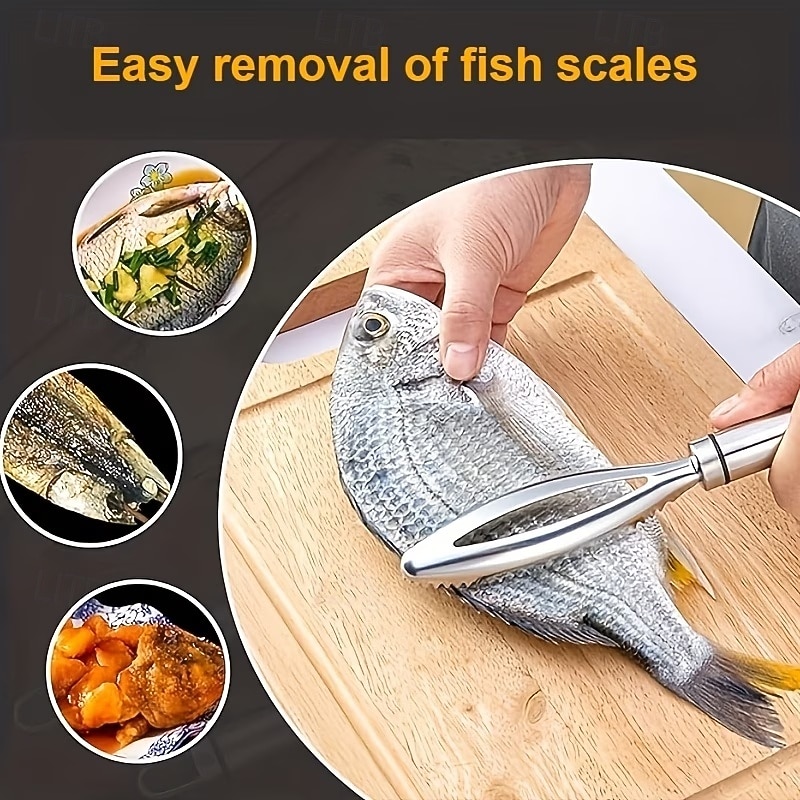 4pcs Stainless Steel Fish Remover Tool Set, Kitchen Scaler Fish Skin Graters Cleaning Peeler Scaler Scraper, Ideal for Home, Kitchen, Seafood Markets, and Professional Seafood Preparation 2026 - $12.99 –P12