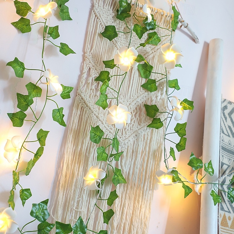 Lichterkette mit Schmetterlings-, Lilien- und Efeumotiven, für drinnen und draußen, geeignet für Wohnzimmer, Schlafzimmer, Terrasse, Garten, Hochzeiten und Partys, batterie-, kabel- oder 2026 - $10.99 –P4