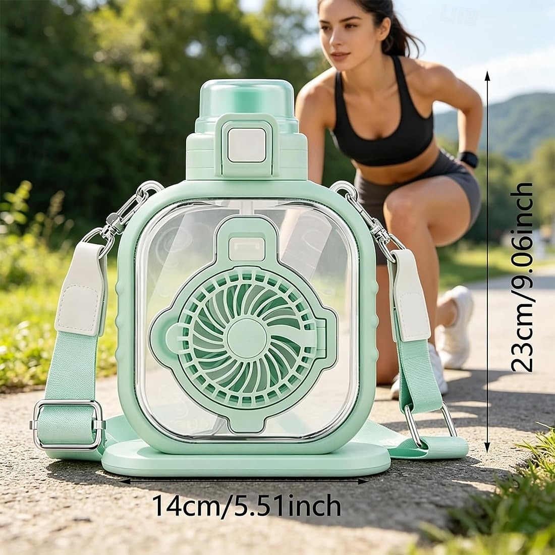 2 in 1 Water Bottle with Built In Foldable Fan, USB Rechargeable Cooling Bottle with 3 Speed Portable Fan, Portable Cooling Cup with Straw, Detachable Design for Travel, Camping, Gym 2026 - $125.99 –P10