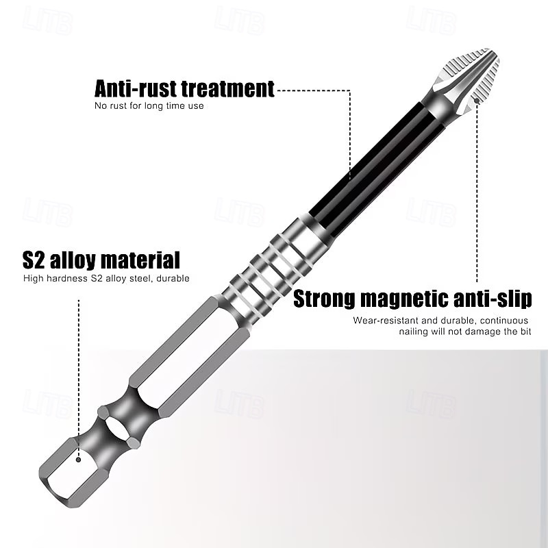 15pcs K5 Anti-Slip Shock-Resistant Threaded Drill Bit Set, Suitable for Electric Screwdrivers, High Hardness, Anti-Slip, Shockproof Magnetic Drill Bits, Compatible with Electric and Manual Drills 2026 - $13.99 –P10