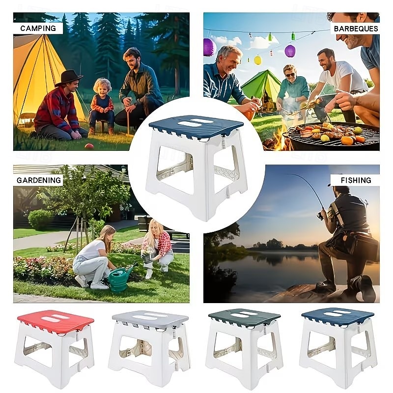 1/2Pcs Foldable Office Stool, Stylish Lightweight Portable Folding Stool, Sturdy Durable Household Sitting Stool With Space-Saving Design, Easy To Store And Carry, Multifunctional Foldable Seat 2026 - $14.99 –P10
