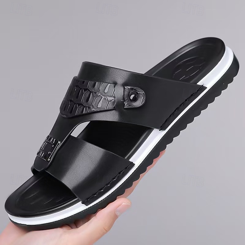 męskie sandały z klamrą, odkryte palce, codzienne, letnie buty na plażę, do kurortu, na podróż i na co dzień na świeżym powietrzu 2026 - $42.99 –P4