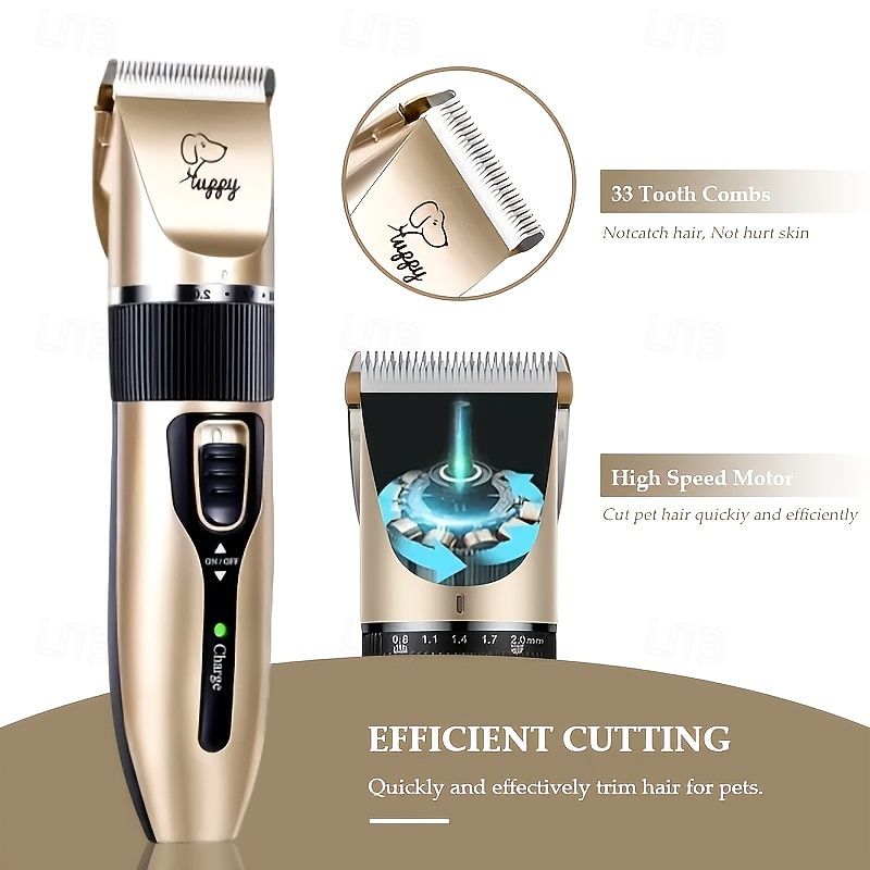 Electric pet grooming scissors, electric pet shaving tools electric razor Hair clippers Nail clippers 4 replaceable guide combs Scratch sharpener Charging cable 2026 - $31.99 –P5