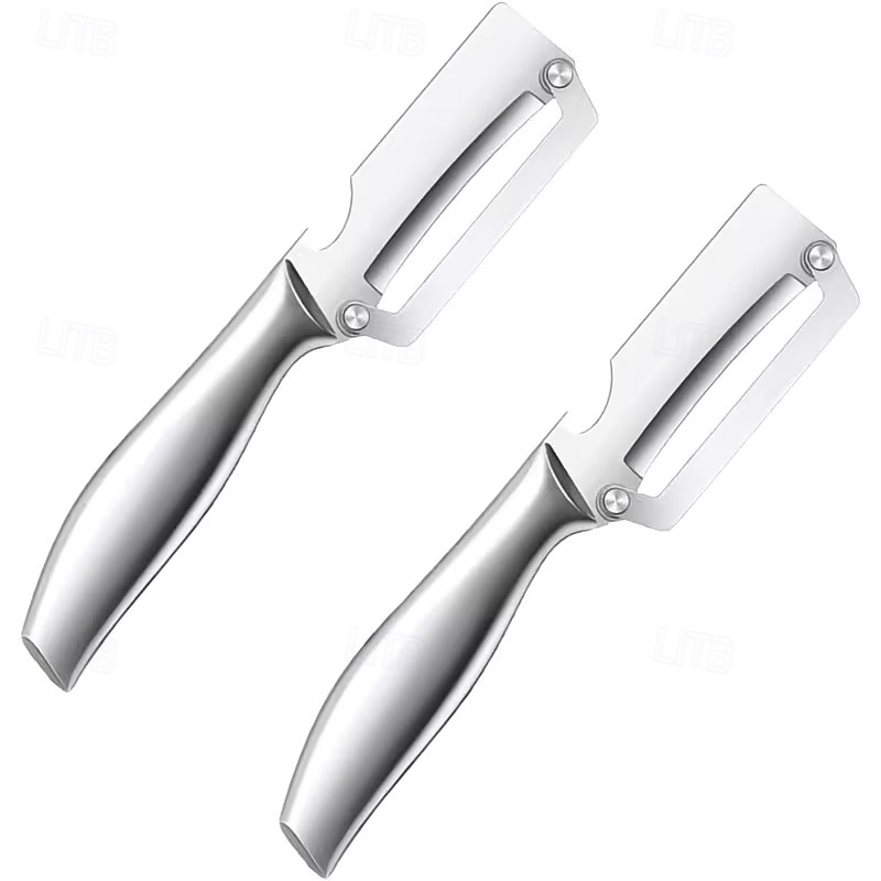 1/2pcs Stainless Steel Fruit Peeler Knives, Easy & Effortless Sugarcane, Pineapple & Melon Peeling, Ergonomic Handle, Sharp Forged Blades, Kitchen Essential Gadget 2026 - $19.99 –P3