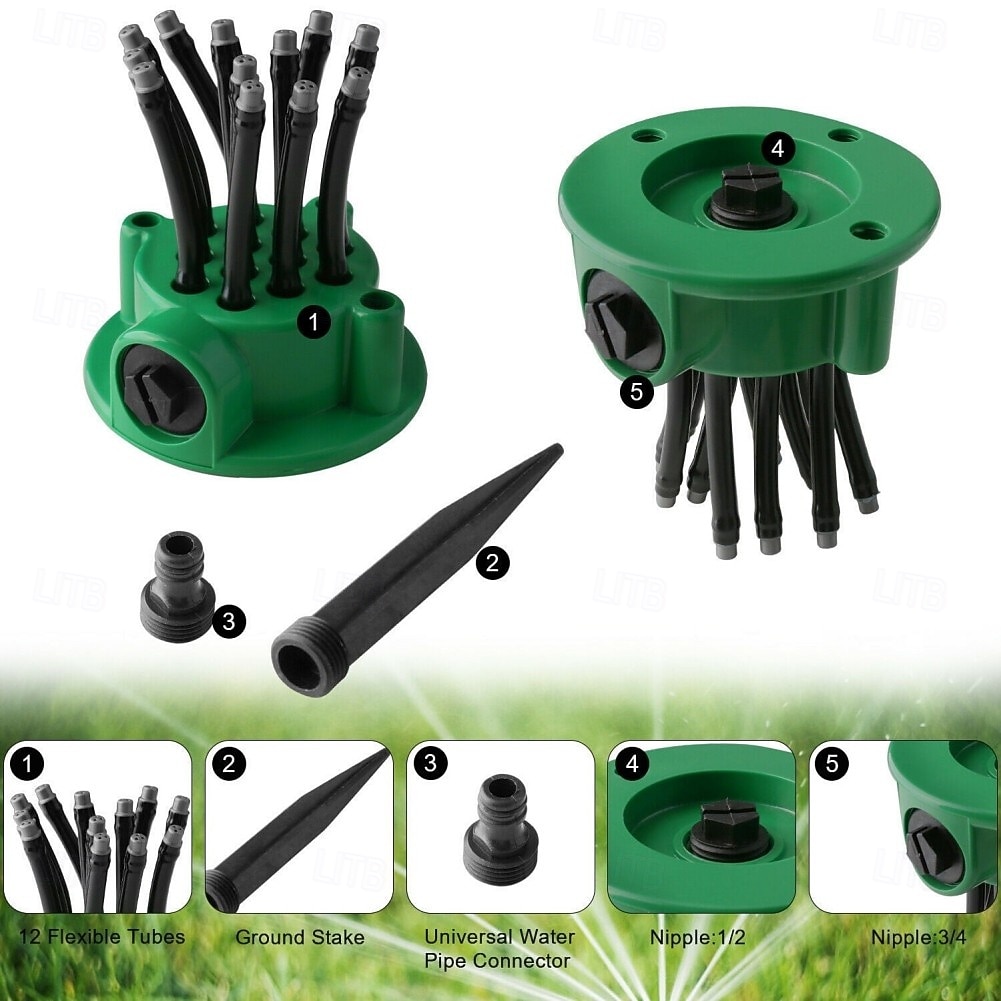 360° Coverage Precision Garden Irrigation Sprinkler, Lawn Yard Garden Sprinkler, Adjustable Flexible Watering System for Lawn, Flower, Grass, Plants 2026 - $15.99 –P4