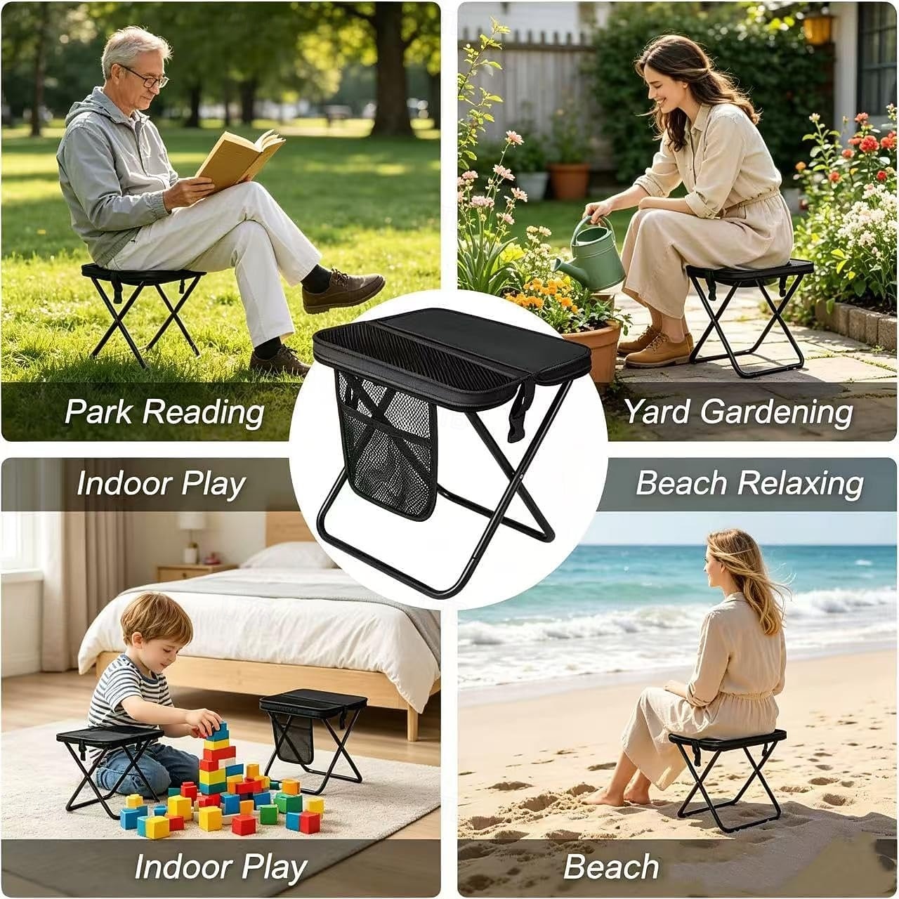 Mochila dobrável com banqueta e bolsos de armazenamento, cadeira portátil e leve para uso externo, ideal para adultos, perfeita para viagens, camping, trilhas, pesca, filas, piqueniques e eventos esportivos. de 2026 por $22.99 –P11