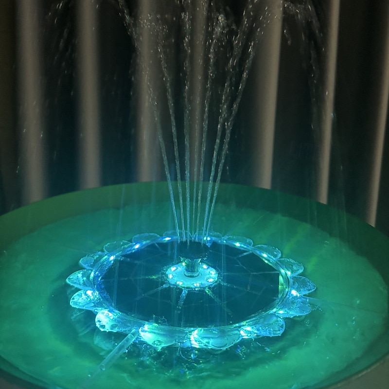 Solar Fountain Lights Outdoor Waterproof, RGB Color Changing Floating Fountain Light for Pool Pond Bird Bath Aquarium Fish Tank, Solar Powered Mini Water Fountain Pump for Garden Patio Summer Party De 2026 - $53.99 –P2