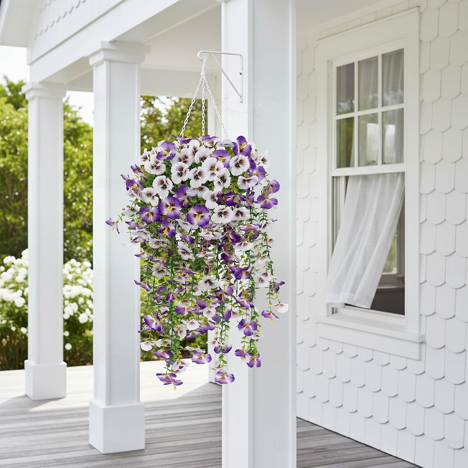 4 Pcs Artificial Hanging Pansy Flowers for Outdoors, Faux Flowers Fake Spring Summer Decor, UV Resistant Fake Plants Silk Flower for Planter Front Door Porch Patio Yard Garden 2026 - $20.99 –P6