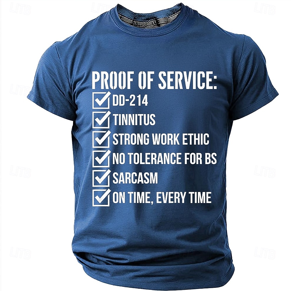 T-shirt voor mannen met dienstplichtmotief, grappig sarcastisch militair T-shirt, cadeau voor vaders en echtgenoten van veteranen 2026 - $18.99 –P7