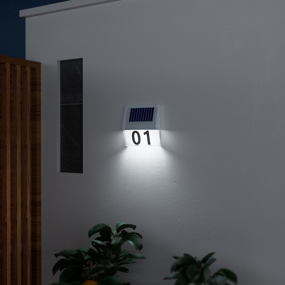 1PC Solar Outdoor Wall Light for Courtyard Garden Fence Household and Garden Number Light 2026 - $26.99 –P12