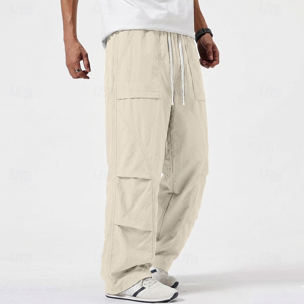 Hombre Pantalones Pantalones casuales Pantalones anchos Pantalones de paracaídas Pantalones de secado rápido Correa 2 en 1 Multi bolsillo Plano Dispersor de humedad Transpirable Longitud total Casual 2026 - $26.99 –P11