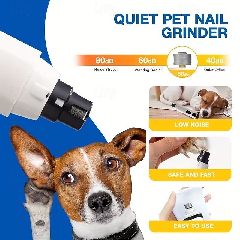 Dog Nail Grinders Painless USB Charging Rechargeable Pet Nail Clippers Quiet Electric Dog Cat Paws Nail Tools 2026 - $29.99 –P2