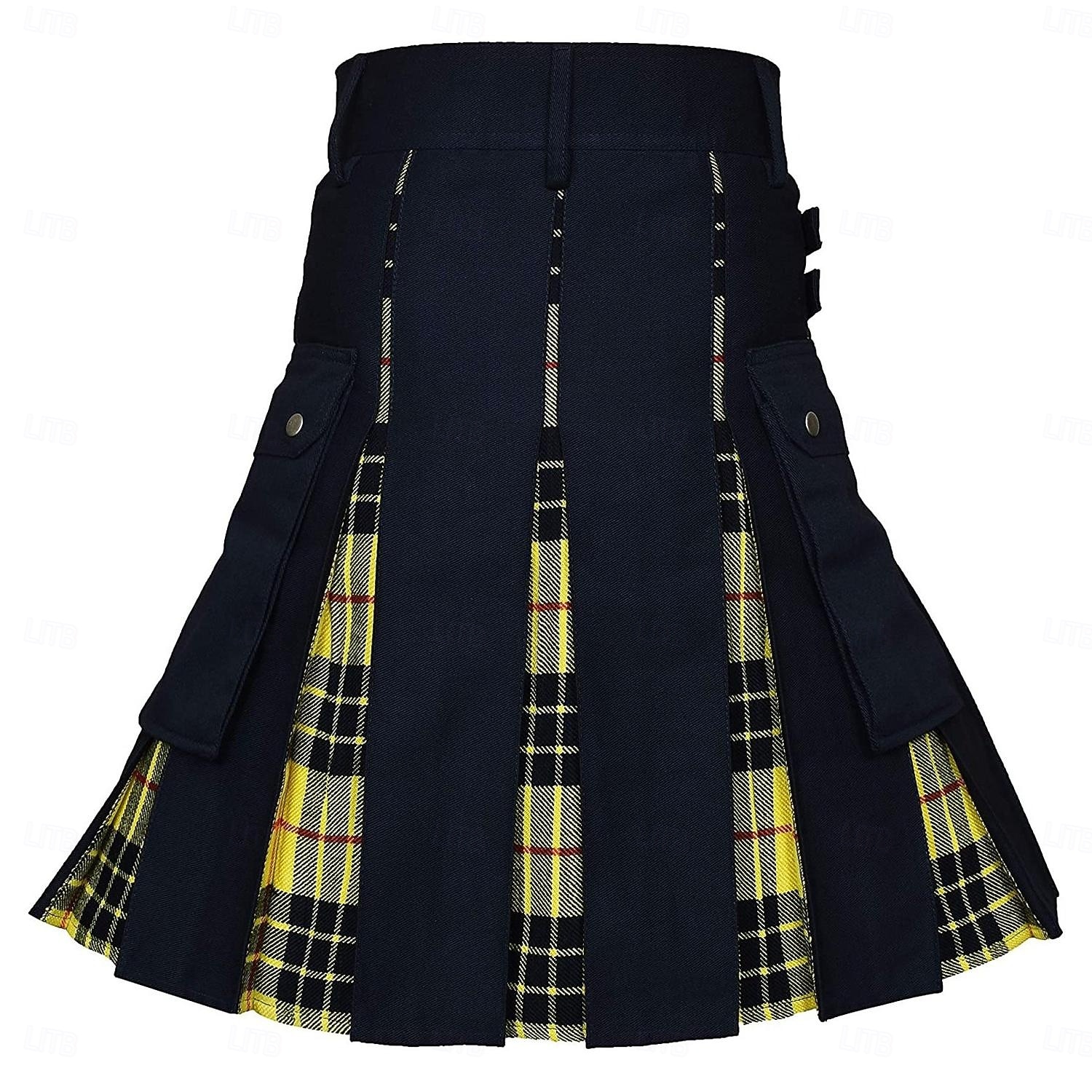 Highland scozzese Medievale Celtico Kilt scozzesi utilitari Gonnellini Vichy quadrettato Costume Per uomo Celtico Fiera Rinascimentale LARP Festival Adulti Gonnellino Primavera & Estate del 2026 a $50.99 –P3
