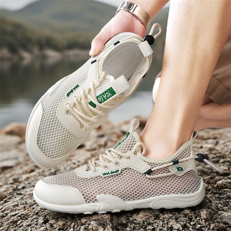 Scarpe da acqua bianche da uomo, traspiranti, leggere e ad asciugatura rapida, ideali per attività acquatiche, passeggiate in spiaggia, trekking fluviale e viaggi estivi all'aria aperta. del 2026 a $32.99 –P18