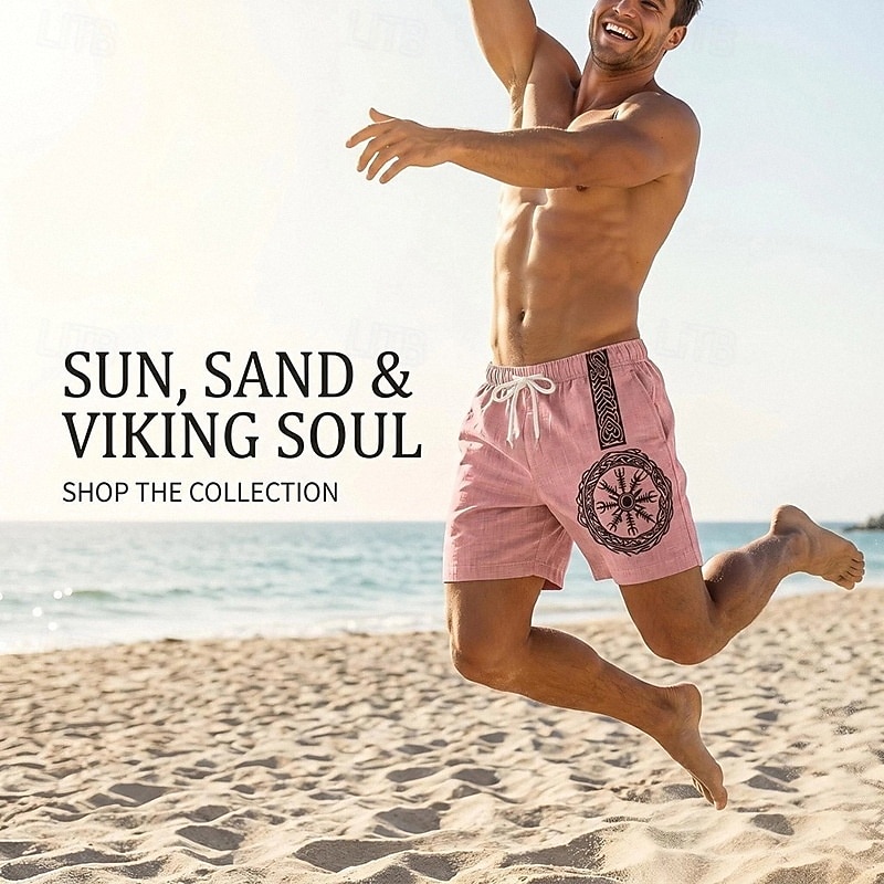 Per uomo Shorts Shorts di Lino Pantaloncini Estivi Shorts da Spiaggia Coulisse Elastico in vita Stampato Geometrico Comodità Traspirante Lunghezza al ginocchio Quotidiano All'aperto Ferie Vacanza Moda del 2026 a $20.99 –P5