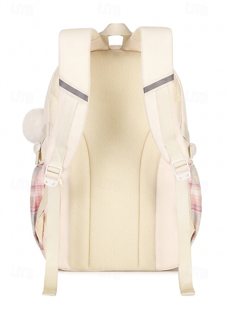 Girls Plaid Backpack for School, Large Capacity Multi Pocket Polyester Bookbag, Cute Pink Travel School Backpack with Laptop Compartment, Water Resistant for Elementary & Middle School 2026 - €36.99 –P7