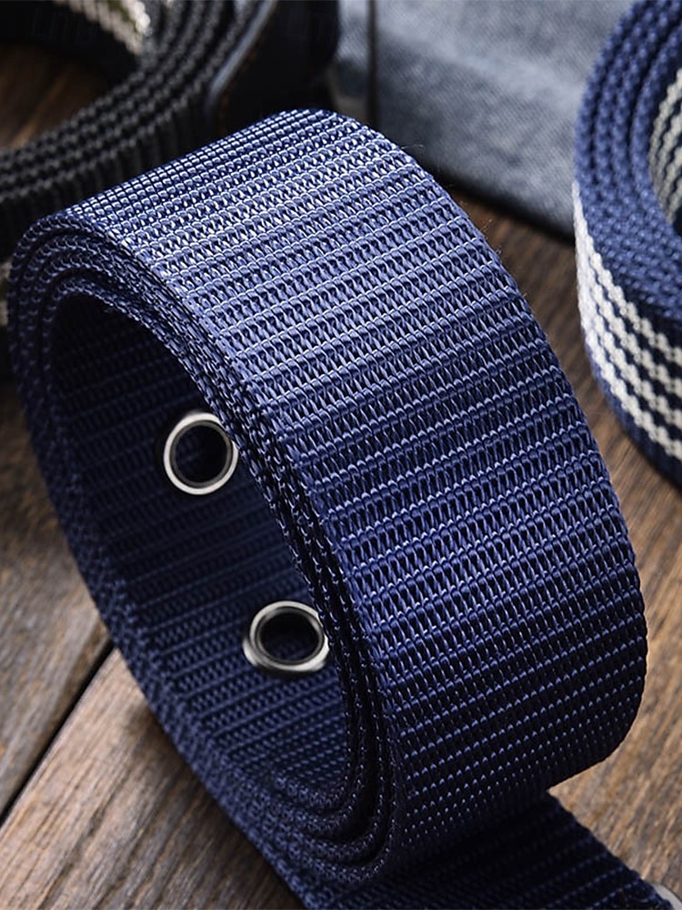 Stevige, verstelbare herenriem van polyester met gesp, duurzame riem in meerdere kleuren, ideaal voor strandvakantie of dagelijks gebruik. &outdoor sportkleding 2026 - $14.99 –P9