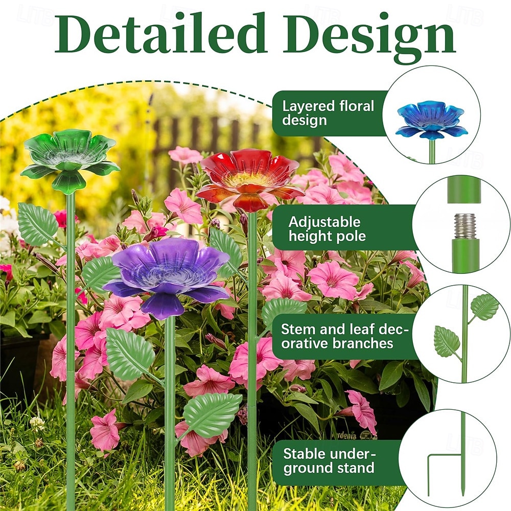 Outdoor Bee Watering Station for Garden with Beautiful Flower Design, Bee Feeders and Butterfly Feeders Combo, Outdoor Bee Baths and Bee Waterer, Gardening Essentials, Garden Decor for Outside 2026 - $15.49 –P5