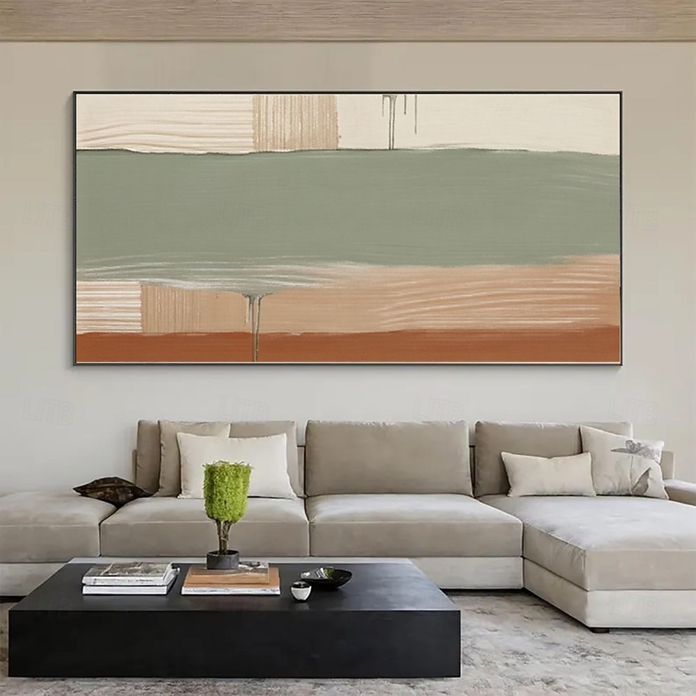 3D Textured Green Terracotta Abstract Art Plaster Block Texture Wall Decor Large Minimalist Palette Knife Art Earth Tone Wall Accent 2026 - $126.99 –P3
