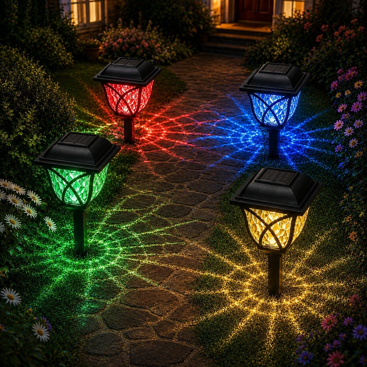 2 stuks zonne-padverlichting binnenplaatsverlichting waterdichte gazonverlichting buitenhuisdecoratie tuin tuin gras paddecoratie 2026 - $15.99 –P1