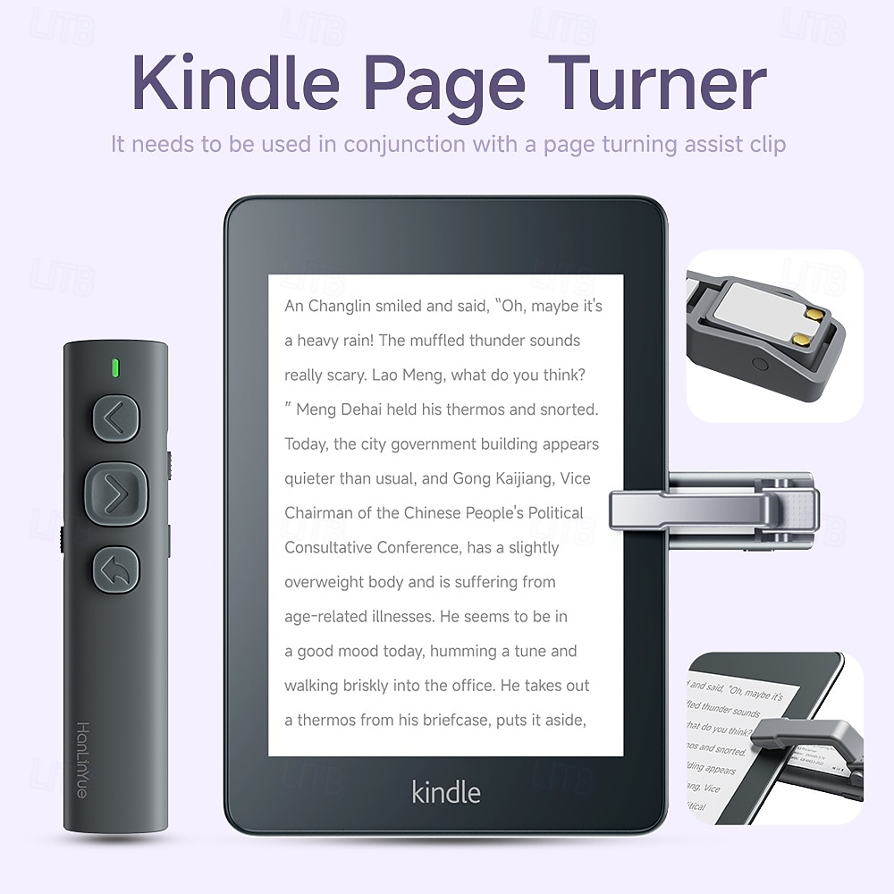 Bluetooth Page Turner for Kindle E-reader iPhone iPad Android, Silent Remote Control for TikTok Scrolling & Reading, Bluetooth 5.4 Rechargeable Wireless Clicker with 400mAh Battery, 33ft Range 2026 - $22.99 –P6