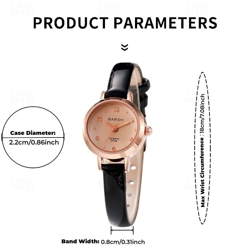 Women's Watch Petite Small Face Rose Gold Quartz Wrist Watch with Thin Leather Strap Minimalist Elegant Ladies Dress Watch Vintage Style Casual Gifts for Women Girls 2026 - $15.99 –P6