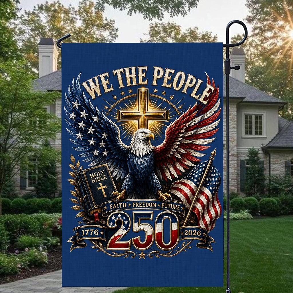 2PCS 250th Anniversary USA Flag Double Sided Outdoor Patriotic Garden Flag with Statue of Liberty, 4th of July Decorations for US 250th Celebration, USA Merchandise, Commemorative 1776-2026 2026 - $19.99 –P4