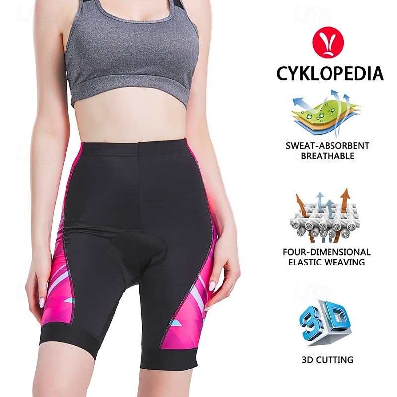 Damen Patchwork Kurve Radsport-Radhose: Fahrradshorts Gepolsterte Fahrradhose Fahhrad Shorts Gepolsterte Shorts / Chamois Schmale Passform Sport Packbar 3D-Polster Schnelltrocknend 2026 - $25.99 –P2