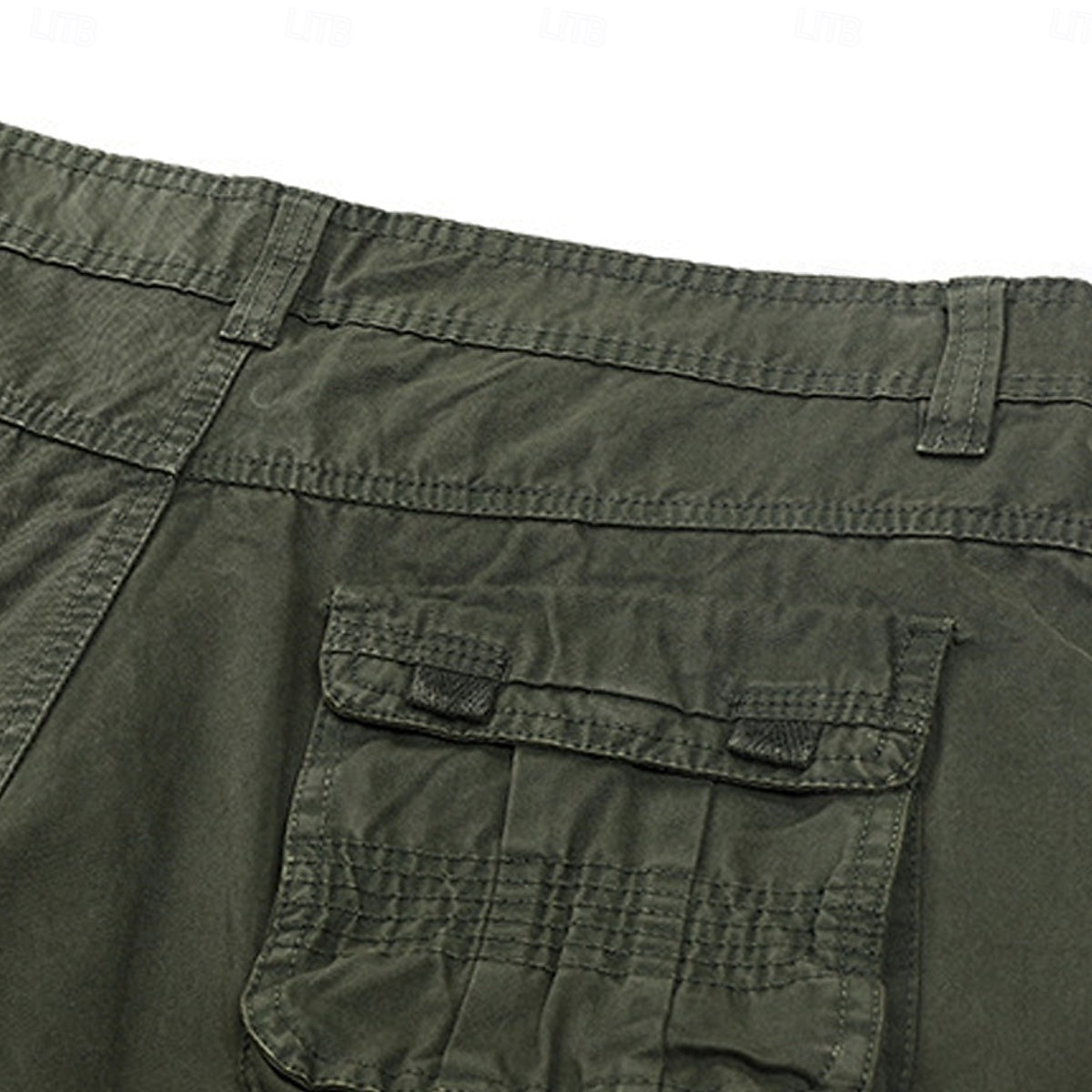 Pantaloni da uomo 100% cotone, cargo, da trekking, multitasche, gamba dritta, comodi, traspiranti, casual, per tutti i giorni, per attività all'aperto, streetwear, verde kaki del 2026 a $59.99 –P6