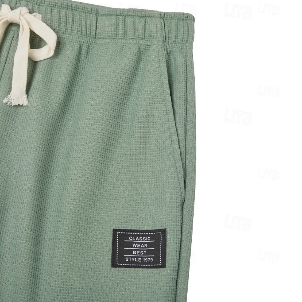 Herren-Jogginghose mit Waffelmuster – grün 2026 - $36.99 –P2