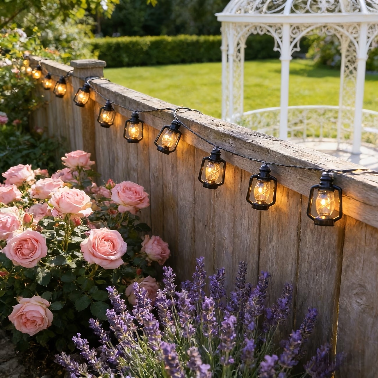Luci a stringa solari retrò a cherosene con LED, impermeabili, per giardino, 6,5 m, 30 LED, ideali per vacanze, campeggio all'aperto, tende, matrimoni, cortili, balconi, festival di Ramadan, feste di del 2026 a $28.99 –P5
